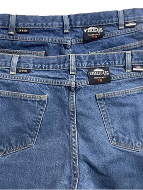 SteelGuard NFPA 2112 FR Men’s Blue Denim CAT 2 36x28 lot of 2